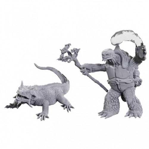Tortle Druid and Wild Shape Giant Lizard - D&D Nolzur's Marvelous Miniatures - W24