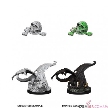 Black Dragon Wyrmling - D&D Nolzur's Marvelous Miniatures - W10