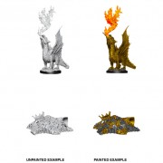 Gold Dragon Wyrmling & Small Treasure Pile - D&D Nolzur's Marvelous Miniatures - W11