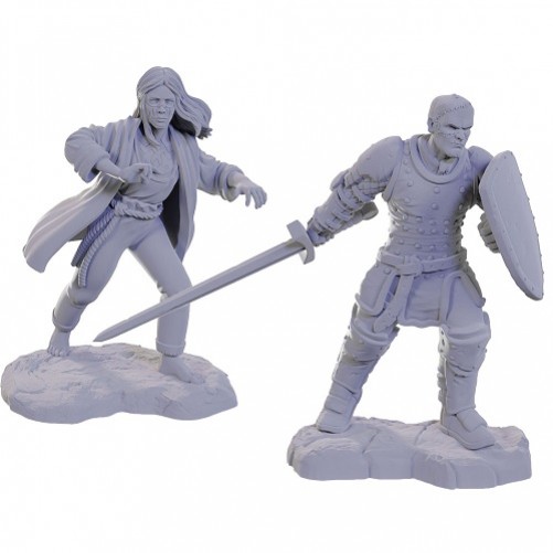 Reborn Paladin and Reborn Warlock - D&D Nolzur's Marvelous Miniatures - W22