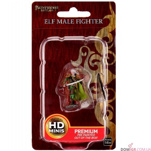 Male Elf Fighter - Pathfinder Battles: Premium Painted Figure