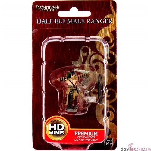 Male Half-Elf Ranger - Pathfinder Battles: Premium Painted Figure