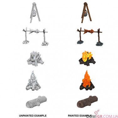 Купить Camp Fire & Sitting Log - WizKids Deep Cuts - W10 Camp Fire & Sitting Log - WizKids Deep Cuts - W10