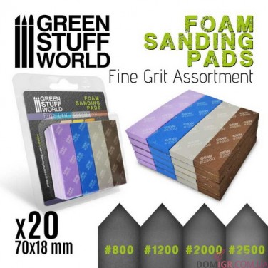 Foam Sanding Pads - Fine Grit Assortment x20