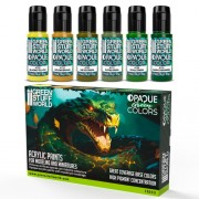 GSW - Opaque Green Colours Paint Set (12535)