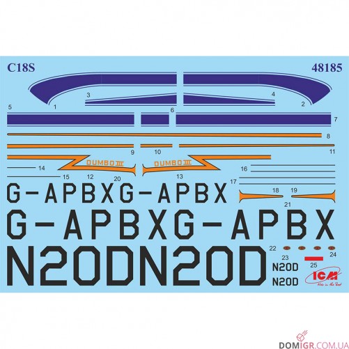 Модель C18S, Американський пасажирський літак 1:48