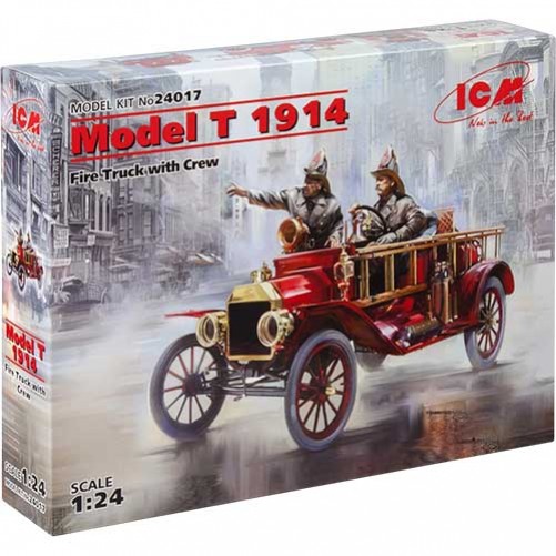 Модель Ford Model T 1914, пожежний автомобіль з екіпажем 1:24