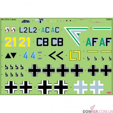 Модель Hs 123A-1 (пізнього випуску), Німецький штурмовик 2 Світової 1:32