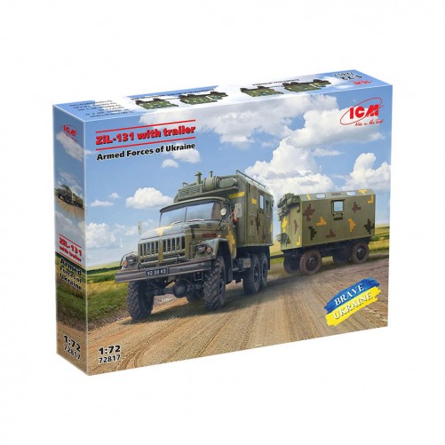 Модель ЗіЛ-131, вантажівка з причепом Збройних сил України 1:72