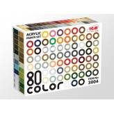 Acrylic Paint Set: 80 pcs (77 color + 3 varnishes) Купить Acrylic Paint Set: 80 pcs (77 color + 3 varnishes) (Моделювання)