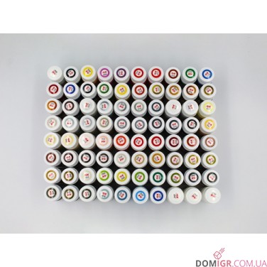 Acrylic Paint Set: 80 pcs (77 color + 3 varnishes)