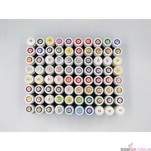 Acrylic Paint Set: 80 pcs (77 color + 3 varnishes)