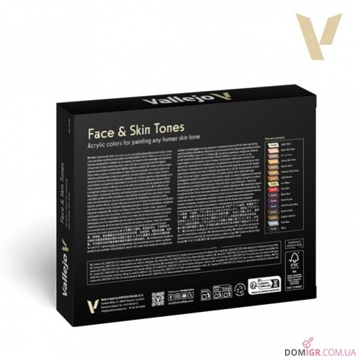 Model Color - Face & Skin Tones 16 colors set 18 ml (70258)