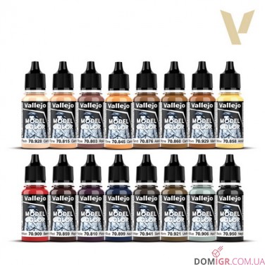 Model Color - Face & Skin Tones 16 colors set 18 ml (70258)