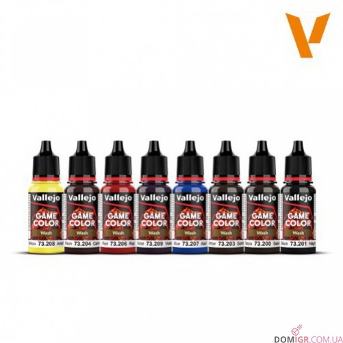 Game Color - Wash 8 colors set 18 ml (72190)