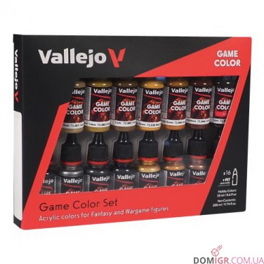 Купить Game Color - Leather & Metal 16 colors set 18 ml (72189) Game Color - Leather & Metal 16 colors set 18 ml (72189)