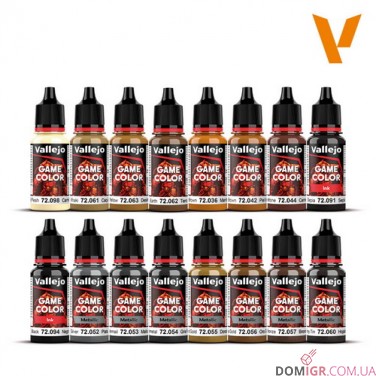 Купить Game Color - Leather & Metal 16 colors set 18 ml (72189) Game Color - Leather & Metal 16 colors set 18 ml (72189)