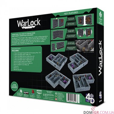 WarLock Tiles: Dungeon Tiles Set II - Full Height Stone Walls Expansion