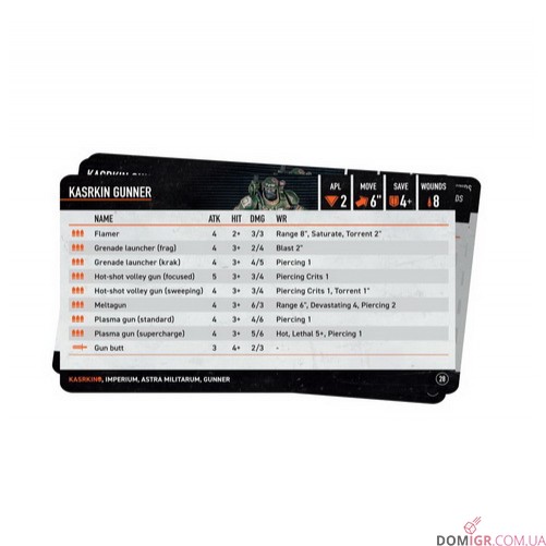 Kill Team: Kasrkin – Datacards
