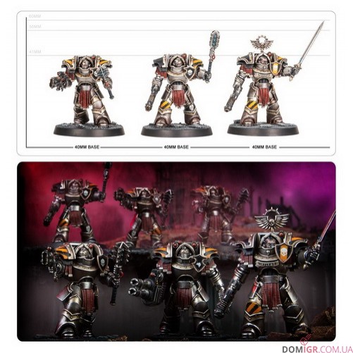 Cataphractii Terminators with Volkite Chargers and Power Mauls