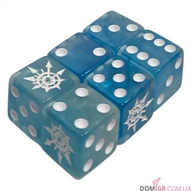 Chaos Star Blue Dice - 16 mm