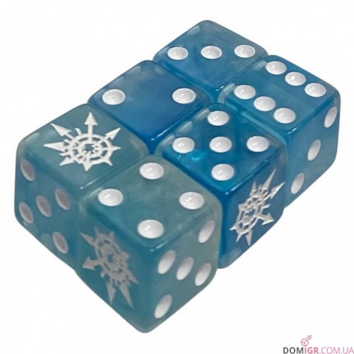 Chaos Star Blue Dice - 16 mm