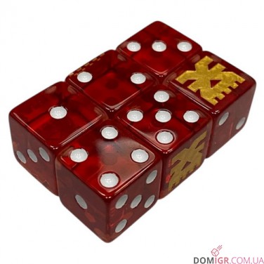 Купить Khorne Transparent Dice - 16 mm Khorne Transparent Dice - 16 mm