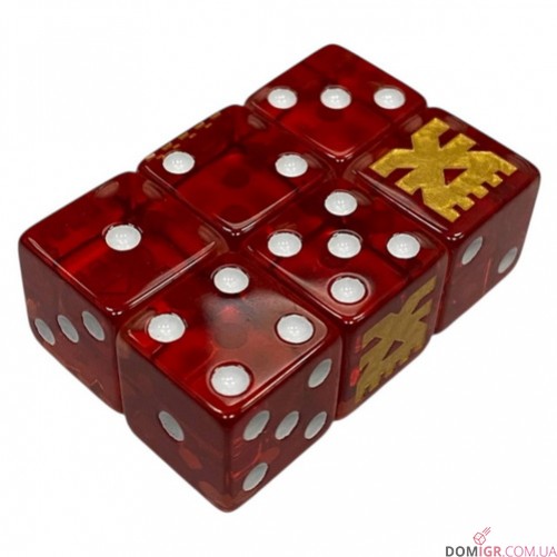 Khorne Transparent Dice - 16 mm