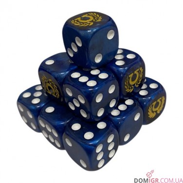 Ultramarines Marble Dice - 16 mm