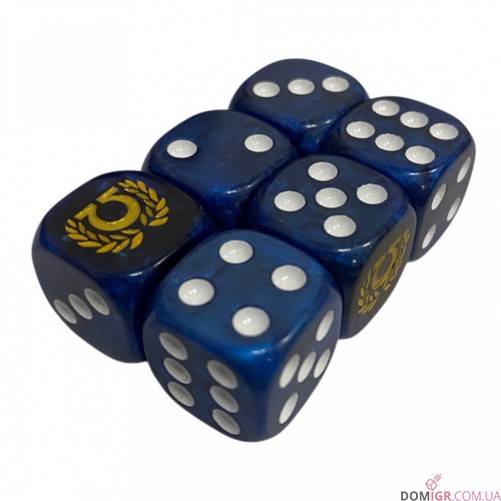 Ultramarines Marble Dice - 16 mm