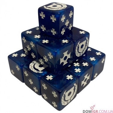 Ultramarines Pearl Glitter Dice - 16 mm