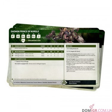 Datasheet Cards: Death Guard - 10th Edition