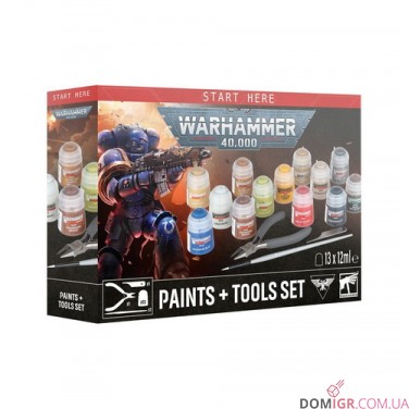 Купить Warhammer 40,000 Paints + Tools Set Warhammer 40,000 Paints + Tools Set