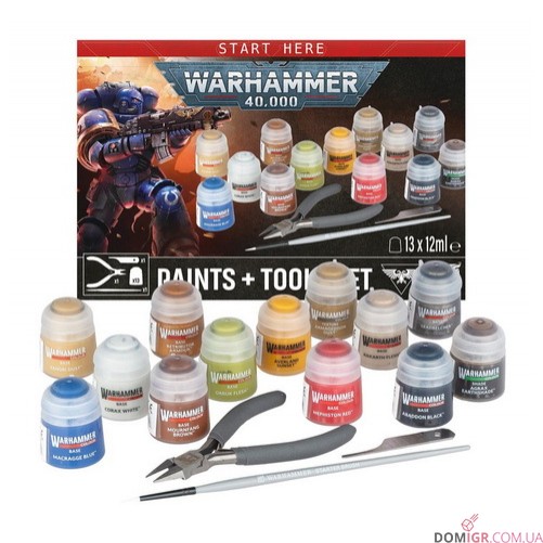 Warhammer 40,000 Paints + Tools Set