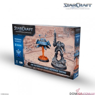 Jim Raynor & Point Defense Drone - Terran Hero Expansion Set - StarCraft The Miniatures Game