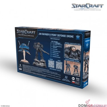 Jim Raynor & Point Defense Drone - Terran Hero Expansion Set - StarCraft The Miniatures Game