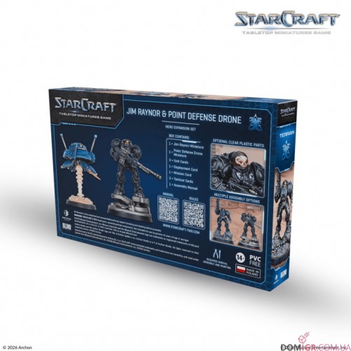 Jim Raynor & Point Defense Drone - Terran Hero Expansion Set - StarCraft The Miniatures Game