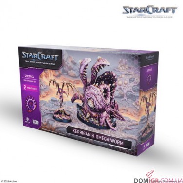 Kerrigan & Omega Worm - Zerg Hero Expansion Set - StarCraft The Miniatures Game