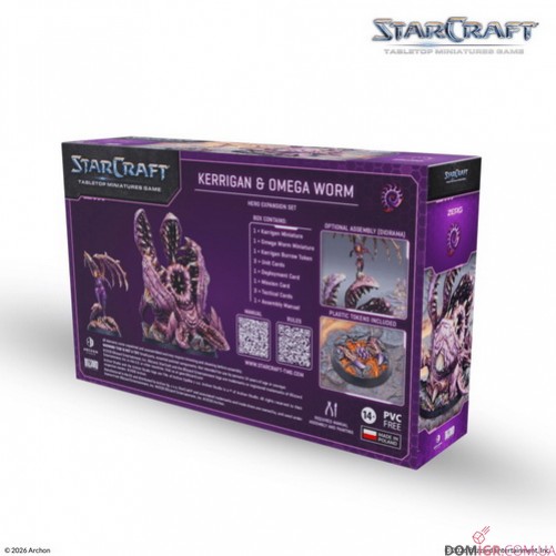 Kerrigan & Omega Worm - Zerg Hero Expansion Set - StarCraft The Miniatures Game