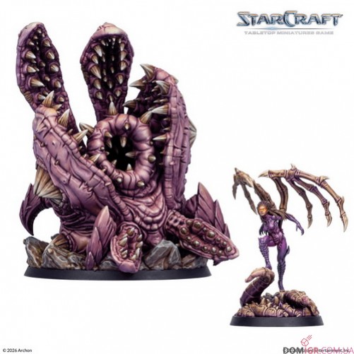 Kerrigan & Omega Worm - Zerg Hero Expansion Set - StarCraft The Miniatures Game