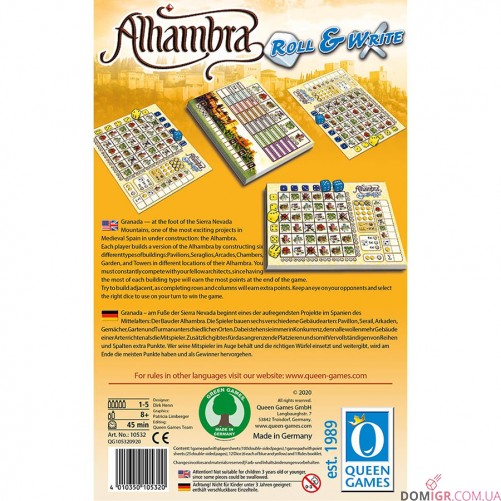 Alhambra: Roll & Write
