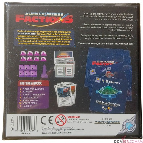 Alien Frontiers Factions