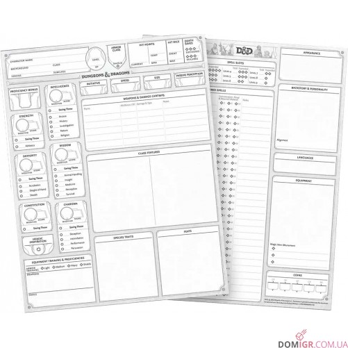 Dungeons & Dragons RPG — Character Sheets 2024