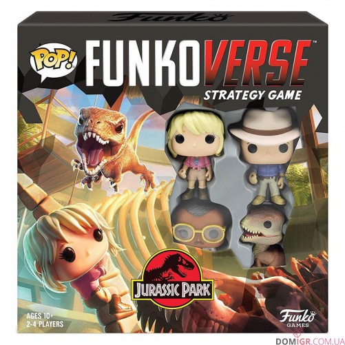 Funkoverse Strategy Game: Jurassic Park 100 4-Pack