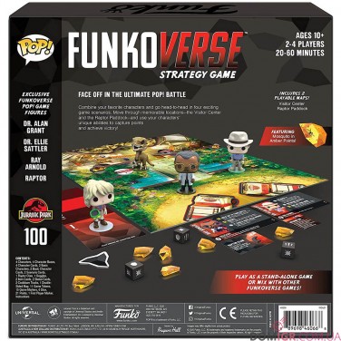 Funkoverse Strategy Game: Jurassic Park 100 4-Pack