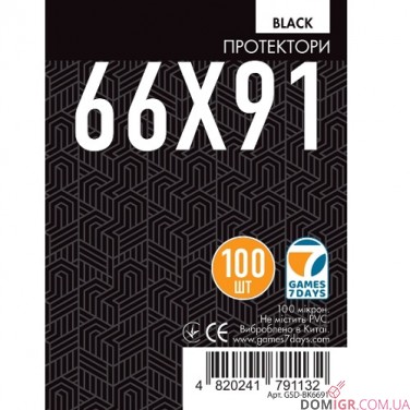 Протекторы G7D 66x91 мм (BLACK)