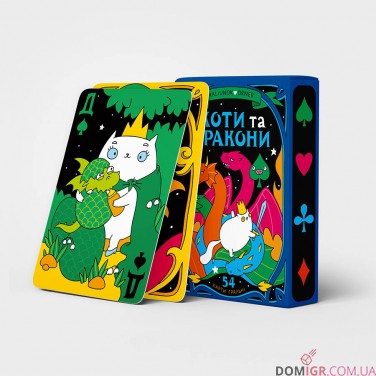Купить Игральные карты ORNER — Maliunok Коти та Дракони Игральные карты ORNER — Maliunok Коти та Дракони
