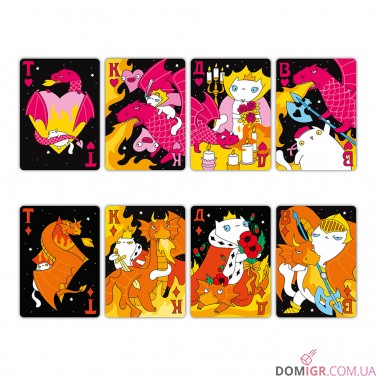 Купить Игральные карты ORNER — Maliunok Коти та Дракони Игральные карты ORNER — Maliunok Коти та Дракони