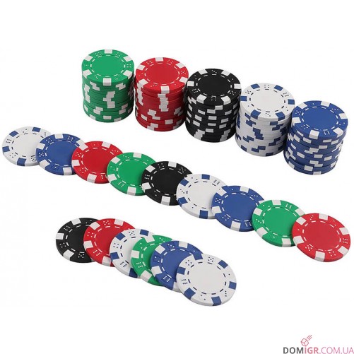 Покерний набір на 200 фішок - алюмінієвий кейс (фішки без номіналу)