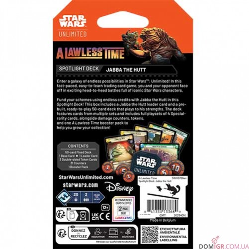 Star Wars: Unlimited TCG — A Lawless Time Spotlight Deck. Jabba the Hutt